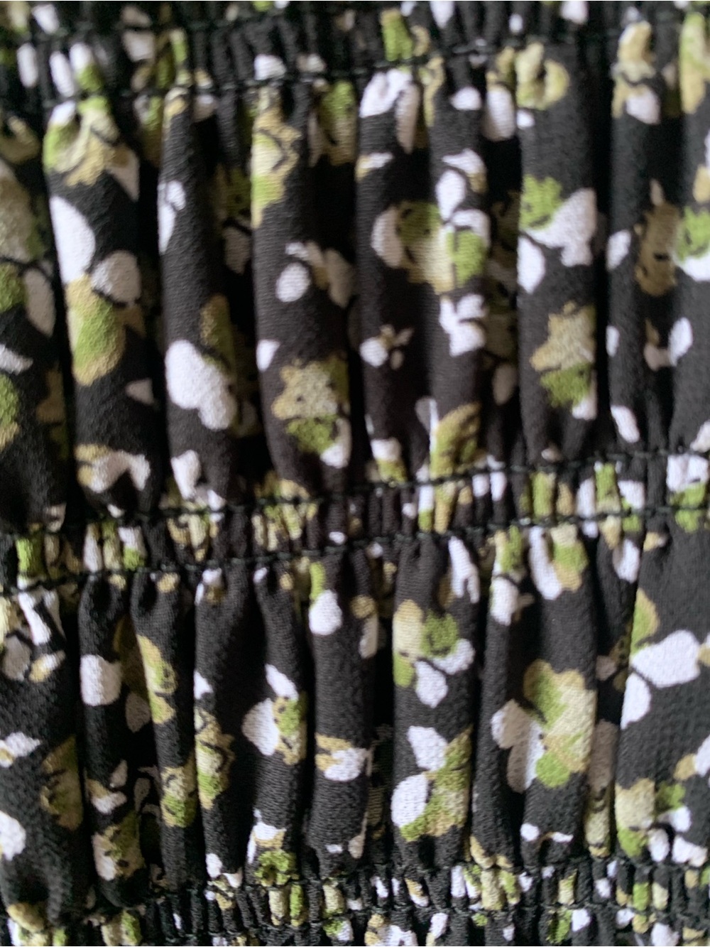 Michael Kors Floral Print Smocked Georgette Maxi Dress - Picture 5 of 7